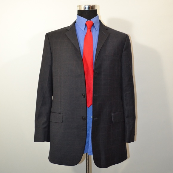 Hickey Freeman 42L Sport Coat Blazer Suit Jacket D
